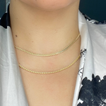 Load image into Gallery viewer, Sterling Gold Plated Flat Wheat Necklaces