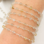 Load image into Gallery viewer, Gold Rutile Sterling Silver Wire Chain