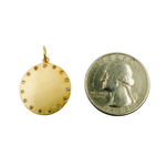 Load image into Gallery viewer, 14K Solid Gold with Diamonds Circle Shape Charm. GDP81