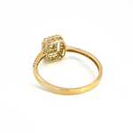 Load image into Gallery viewer, 14k Solid Gold Diamond Rectangle Ring.