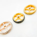 Load image into Gallery viewer, DC737. Diamond & Sterling Silver Spacer Bead