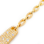Load image into Gallery viewer, 14k Solid Yellow Gold Diamond Bracelet
