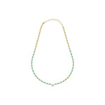 Load image into Gallery viewer, NFF70760. 14K Solid Gold Diamond Rectangle Necklace