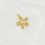 Load image into Gallery viewer, Sterling Silver Flower Charm with Polki Diamond