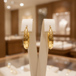Load image into Gallery viewer, GER131. 14K Solid Gold Hollow Hoop Earrings