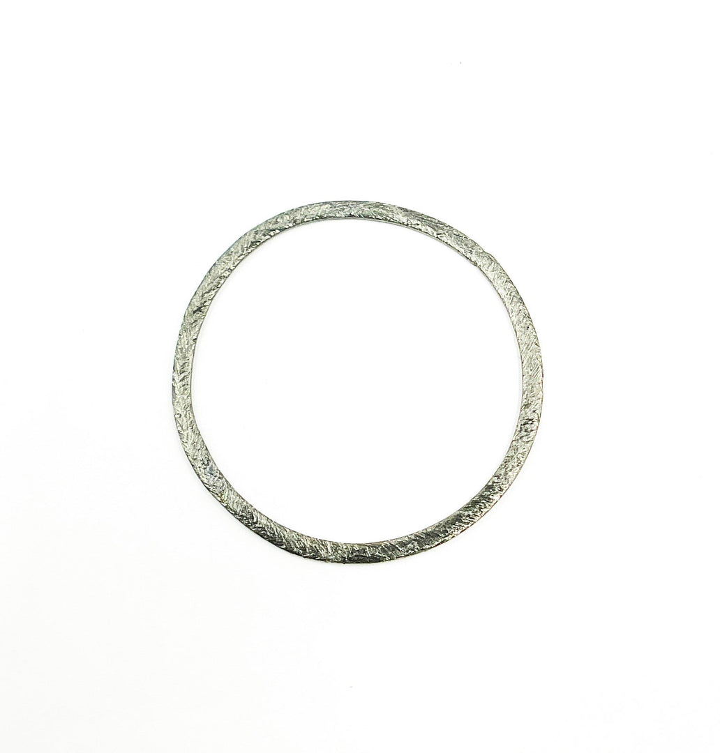 Oxidized 925 Sterling Silver Circle. OXBS6