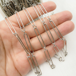 Load image into Gallery viewer, Oxidized Sterling Silver Paperclip Link Chain