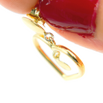 Load image into Gallery viewer, GER115. 14K Gold Dangle Earring with Two Hearts