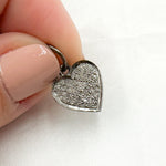 Load image into Gallery viewer, Diamond Sterling Silver Heart Charm
