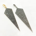 Load image into Gallery viewer, DP060. Diamond Sterling Silver Arrow Head Pendant