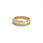 Load image into Gallery viewer, 14K Solid Gold Baguette Diamond Ring.