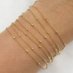 Load image into Gallery viewer, 444GF. Gold-Filled Satellite Chain by Foot