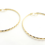 Load image into Gallery viewer, GER103. 14K Solid Gold Twisted Hoop Earrings