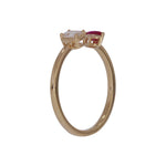 Load image into Gallery viewer, RFD19696RU. 14K Solid Gold Diamond and Ruby Open Ring