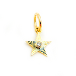 Load image into Gallery viewer, PFA33318. 14K Solid Gold Diamond Star Charm
