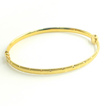 Load image into Gallery viewer, 14K Solid Gold Matte Textured Bangle. Bangle17
