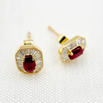 Load image into Gallery viewer, Buy Gold Diamond and Gemstone Earring