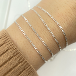 Load image into Gallery viewer, Sterling Silver Flat Figaro Link Chains