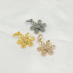 Load image into Gallery viewer, DC480. Diamond Sterling Silver Flower Charm
