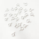 Load image into Gallery viewer, Shop Now 7MM White Sterling Silver Spring Ring Clasp