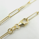 Load image into Gallery viewer, 14K Solid Gold Paperclip Necklace