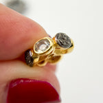 Load image into Gallery viewer, DC747. Diamond Sterling Silver Spacer Bead with Gemstone