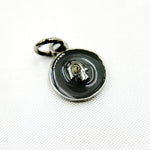 Load image into Gallery viewer, Sterling Silver Round Hamsa Enamel Charm