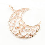 Load image into Gallery viewer, DP107. Diamond Sterling Silver Moon Pendant