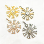 Load image into Gallery viewer, DP460. Diamond & Sterling Silver Fancy Shape Pendant with Polki Diamond and Gemstone