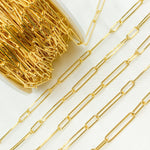 Load image into Gallery viewer, Gold Plated 925 Sterling Silver Smooth Paperclip Link Chain