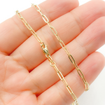 Load image into Gallery viewer, 14K Solid Gold Flat Paperclip Necklaces