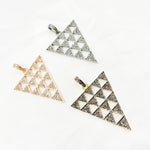 Load image into Gallery viewer, DP521. Diamond Sterling Silver Triangle Pendant