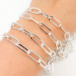 Load image into Gallery viewer, Silver Paperclip Chain