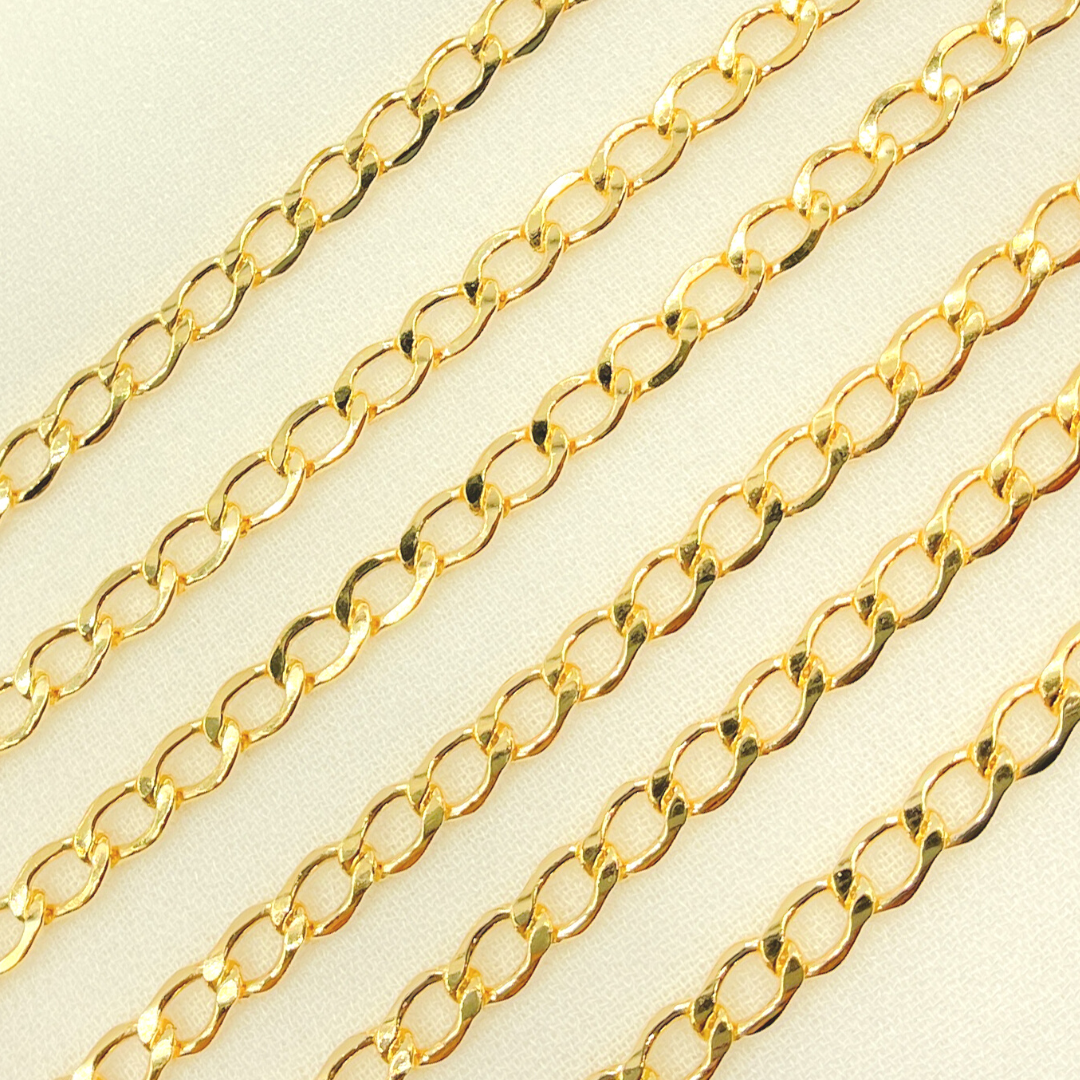 Gold Filled Flat Curb Link Chain