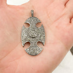 Load image into Gallery viewer, DP151. Diamond Sterling Silver Fancy Shape Pendant