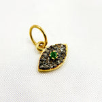 Load image into Gallery viewer, DC238. Diamond Sterling Silver Eye Charm with Gemstone