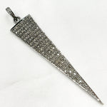 Load image into Gallery viewer, DP221. Diamond Sterling Silver Spike Pendant