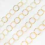 Load image into Gallery viewer, 14K Gold-Filled Hammered Round Link Chain