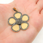 Load image into Gallery viewer, DP173. Diamond Sterling Silver Flower Pendant