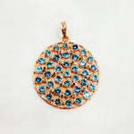Load image into Gallery viewer, DSP075. Diamond Sterling Silver Round Pendant with Gemstone