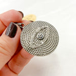 Load image into Gallery viewer, DP299. Diamond Sterling Silver Round Eye Pendant with Gemstone