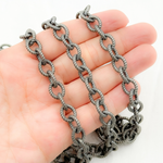 Load image into Gallery viewer, Sterling Silver Hammered Cable Chain