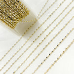 Load image into Gallery viewer, 14K Solid Yellow and White Gold Satellite Cubes Chain