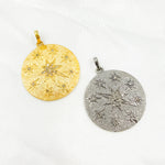 Load image into Gallery viewer, DP359. Diamond Sterling Silver Round Stars Pendant