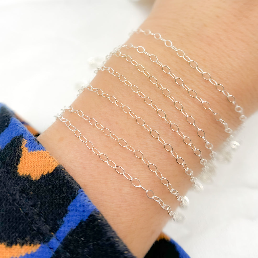 Buy Now Sterling Silver Flat Cable Chain