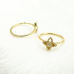 Load image into Gallery viewer, 14K Solid Gold Diamond Flower Ring.