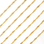 Load image into Gallery viewer, V318GF. 14K Gold Filled Twisted Singapore Unfinished Chain