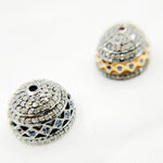 Load image into Gallery viewer, DC756. Diamond & Sterling Silver Bead Cap