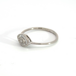 Load image into Gallery viewer, 14K Solid White Gold Evil Eye Ring.