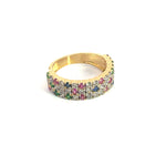 Load image into Gallery viewer, 14k Solid Gold Diamond Mix Stones Ring.